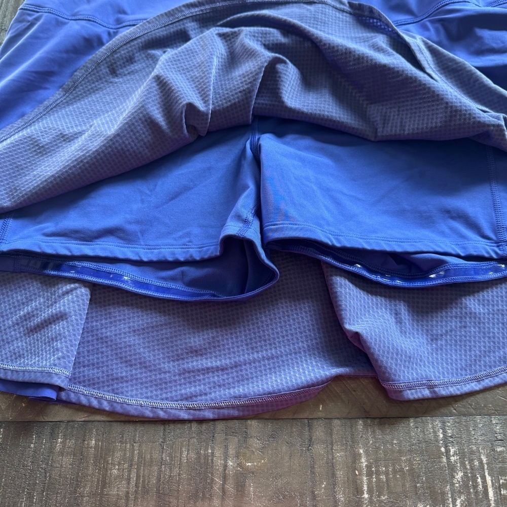 Athleta Ace Mesh Skort Jupe Short Blue Purple Athletic Athleisure Size XL Golf - Picture 5 of 10